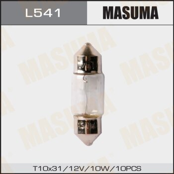 Фото фасовка лампа салонная masuma 12v 10w t10x31 sv8.5 (уп.1 шт)