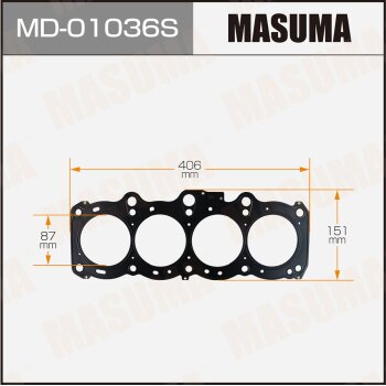 Прокладка Головки блока MASUMA, 3S-FE, трехслойная (металл-эластомер) Толщина 1,25 мм (1/10)