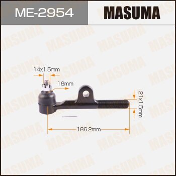 Наконечник рулевой тяги MASUMA TOYOTA LAND CRUISER / FJ80, HDJ81, HZJ81 front 90-98 RH