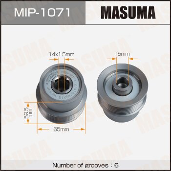 Шкив генератора MASUMA TOYOTA / 1KR-FE MASUMA MIP1071