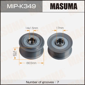 Шкив генератора  HYUNDAIKIA / D4CB MASUMA MIPK349