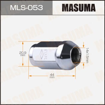 Гайка MASUMA 14x15мм L=44мм под ключ=21мм MASUMA MLS053