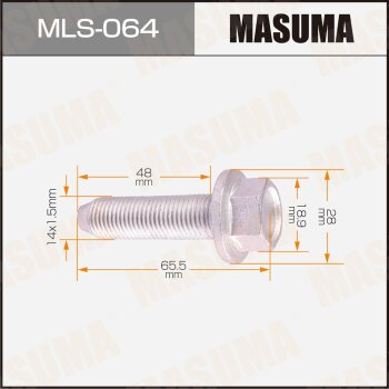Болт амортизатора MASUMA 14x15мм L=655мм под ключ=19мм / Subaru MASUMA MLS064