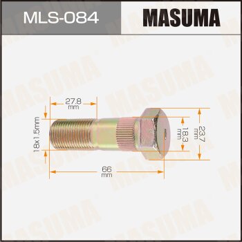 Шпилька для грузовика MASUMA 18x15мм L=66мм / OEM_MK309612 MMC Canter RH MASUMA MLS084
