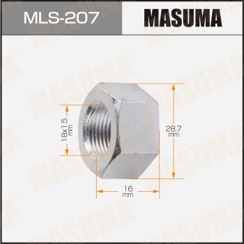 Гайка для грузовика MASUMA 18x15мм L=16мм под ключ=29мм / Isuzu MASUMA MLS207