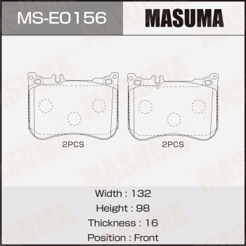 Колодки дисковые  PN31013 front (1/6) MASUMA MSE0156