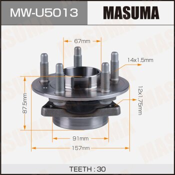 Ступичный узел  front/rear OPEL INSIGNIA-A 08-16 (with ABS) MASUMA MWU5013