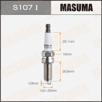 Свеча зажигания иридиeвая LKR8GI-8 (95079) MASUMA S107I
