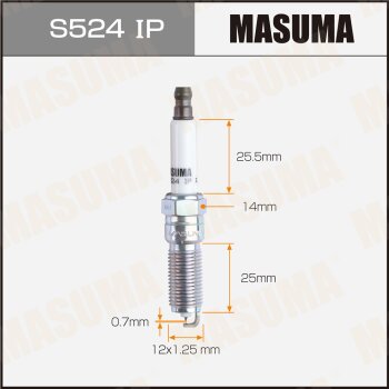Свеча зажигания MASUMA IRIDIUM+PLATINUM (ILNAR8B7G) MASUMA S524IP