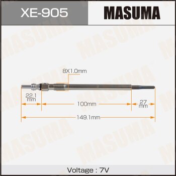 Свеча накаливания  DG-617 /OM642940 (1/10/100) MASUMA XE905