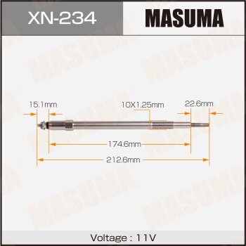 Свеча накаливания MASUMA CP-73 /ZD30DDT (1/10/100)