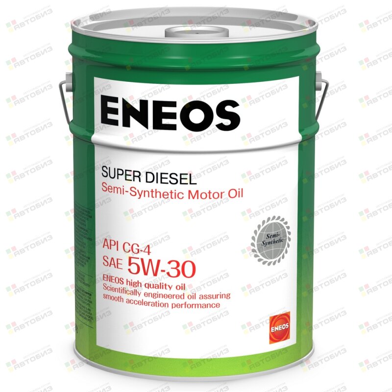 Масло моторное ENEOS Diesel SUPER 5W30 CG-4 полусинтетика 20л ENEOS OIL1332