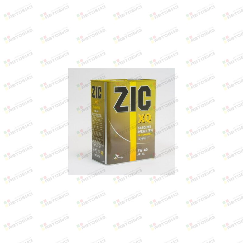ZIC XQ 5w40 SМ/SN/CF 4л (1/4) (бензин/дизель синт) ZIC 167006