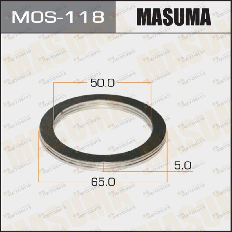 Кольцо монтажное уплотнительное выхлопной системы 50x65 MASUMA MOS118