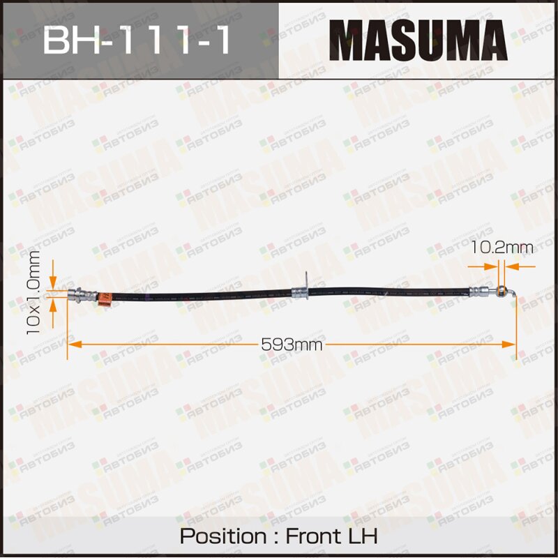 Шлангтормозной MASUMA T-/front/Vista V5 RH MASUMA BH1111