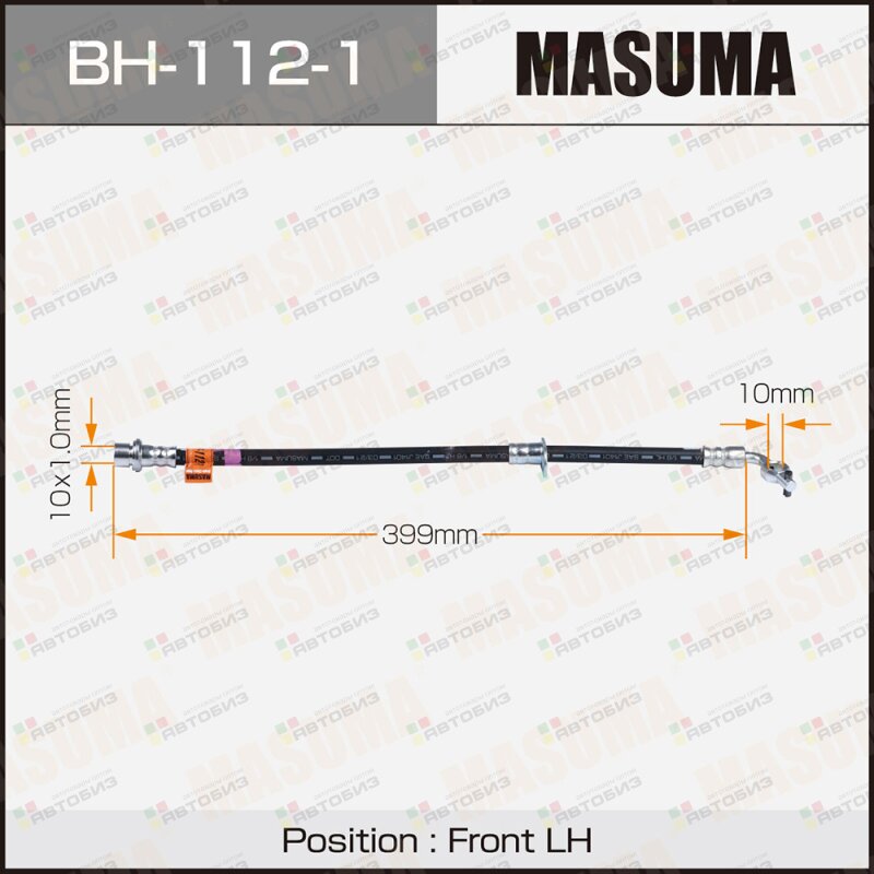 Шланг тормозной Masuma BH-112-1 : front brake Toyo MASUMA BH1121