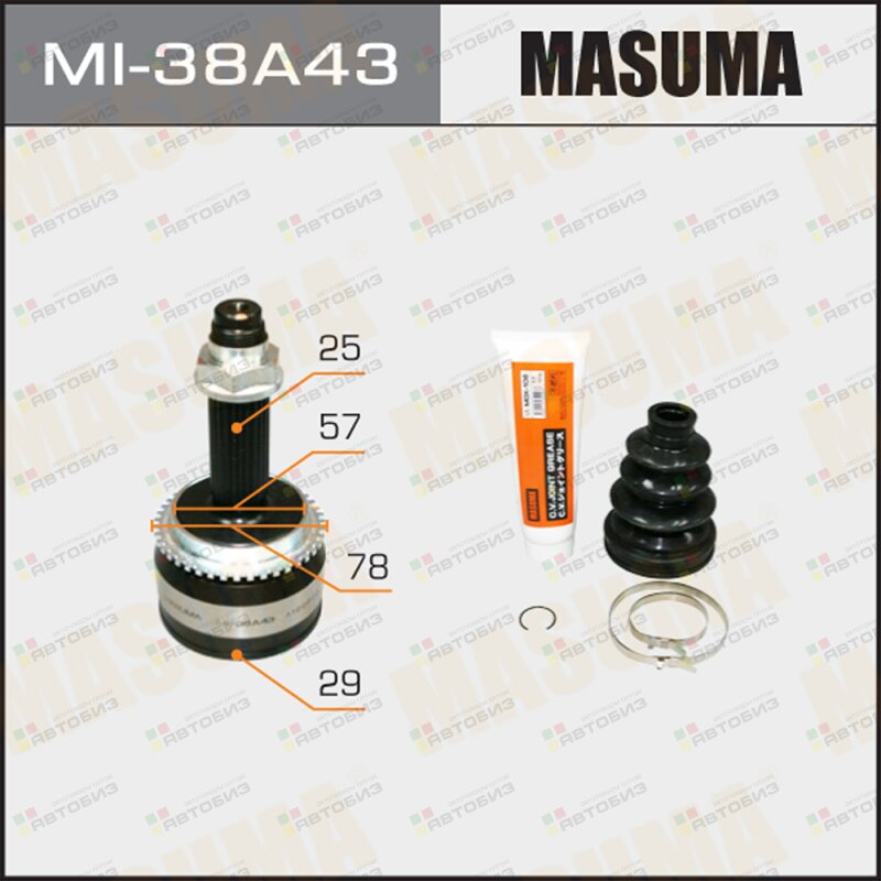 ШРУС  Masuma  29x57x25  (1/6) MI-38A43 MASUMA MI38A43