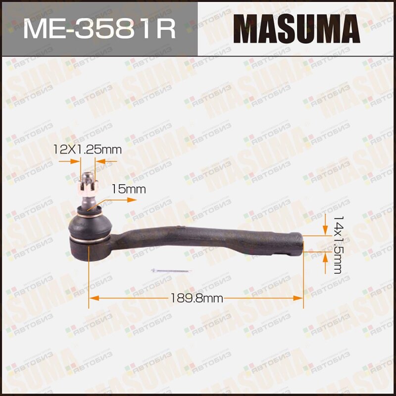 НАКОНЕЧНИК РУЛЕВОЙ ТЯГИ MASUMA ME-3581R AVENSIS/ A MASUMA ME3581R