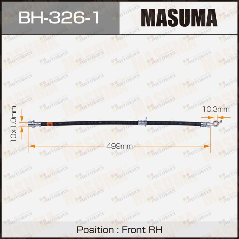 Шланг тормозной  T- /front/ Camry cia MCV2 SXV2 RH MASUMA BH3261