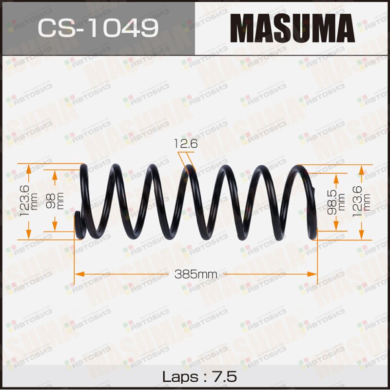 Пружина подвески  rear MARKII/ JZX105 GX105 MASUMA CS1049