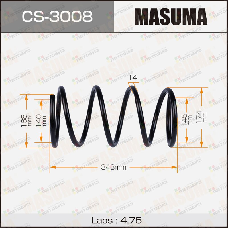 ПРУЖИНА ПОДВЕСКИ MASUMA FRONT LANCER/ CS2A CS5A MASUMA CS3008