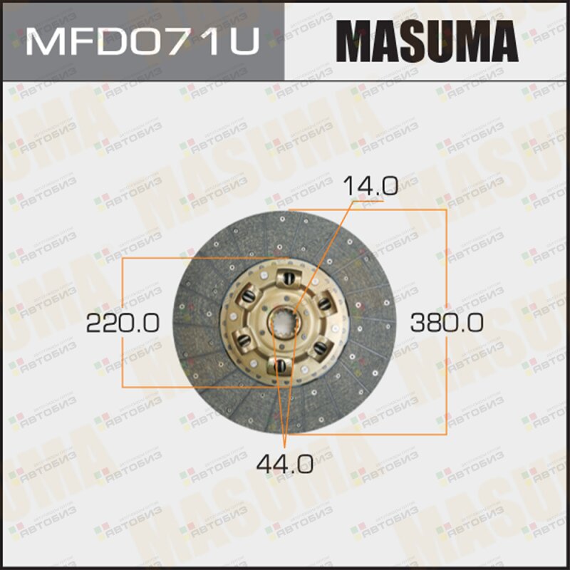 Диск сцепления MASUMA 380*220*14*440 (1/10) MASUMA MFD071U