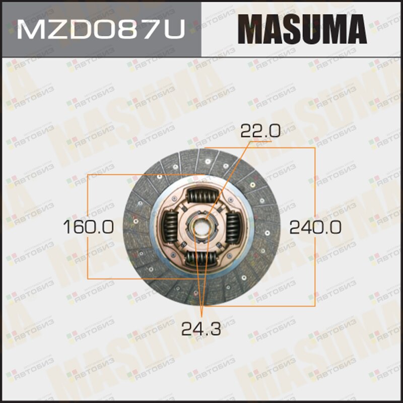 Диск Сцепления 24016022243 (110) Masuma арт MZD087U MASUMA MZD087U