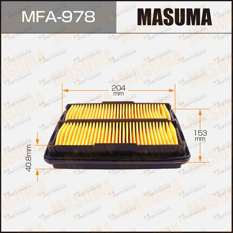 MFA-978_фильтр воздушный Mitsubishi Colt 15-18 92/Galant 18-24 96 MASUMA MFA978