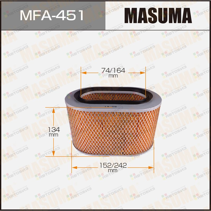 Воздушный фильтр A-328 MASUMA (1/12) MASUMA MFA451