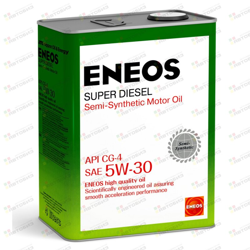 Масло моторное ENEOS Diesel SUPER 5W30 CG-4 полусинтетика 4л (1/6) ENEOS 8809478943473