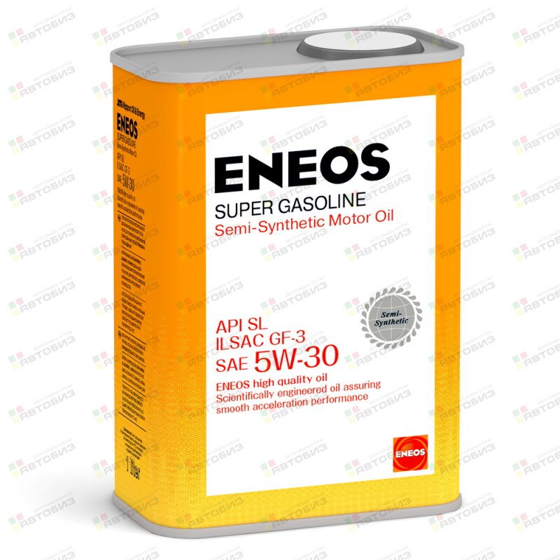 Масло моторное ENEOS Gasoline SUPER 5W30 SL бензин полусинтетика 1л (1/20) ENEOS 18443