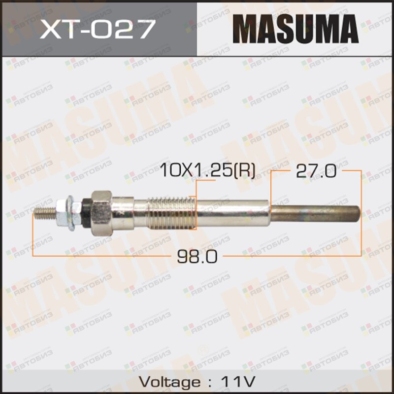 Свеча накаливания MASUMA PT-152 /1HZ 1HDT (1/10/100) MASUMA XT027