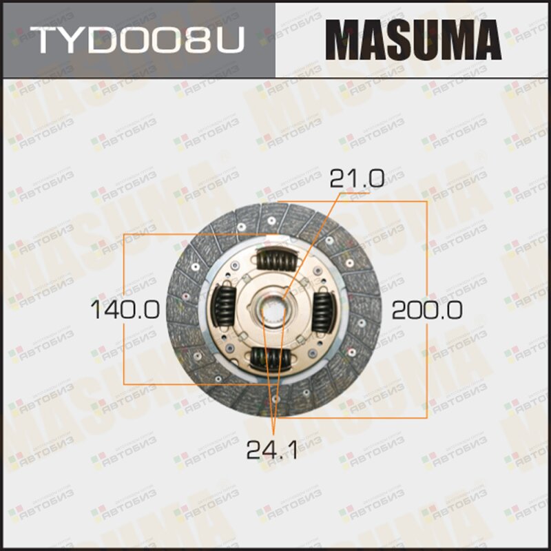 Диск сцепления TOYOTA COROLLA MASUMA TYD008U MASUMA TYD008U
