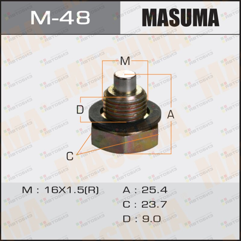 Болт маслосливной С МАГНИТОМ Masuma  Toyota    CAMI RUSH MASUMA M48