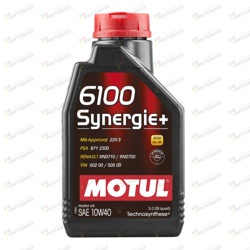 Масло моторное MOTUL 6100 Synergie 10W40 SN/CF полусинтетика 1л (1/12) MOTUL 108656