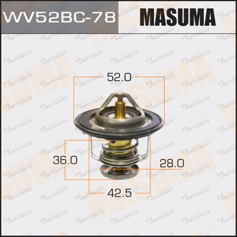 Термостат охлаждающей жидкости двигателя MASUMA WV52BC78