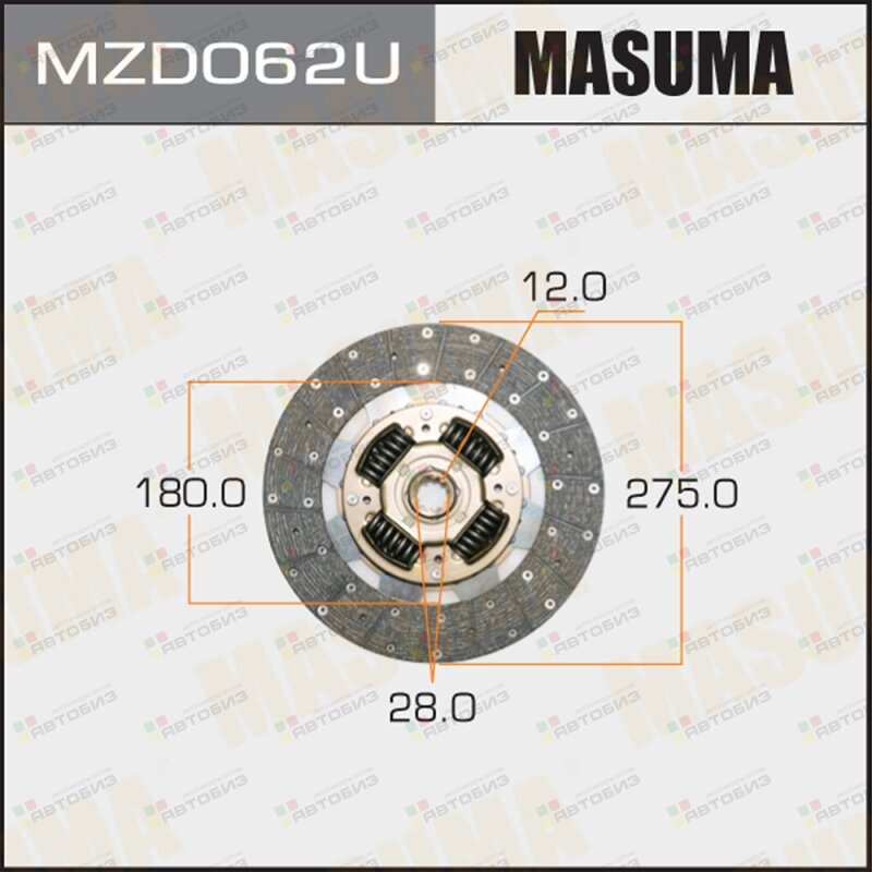 Диск сцепления MASUMA 275*180*12*28 (1/10) MASUMA MZD062U