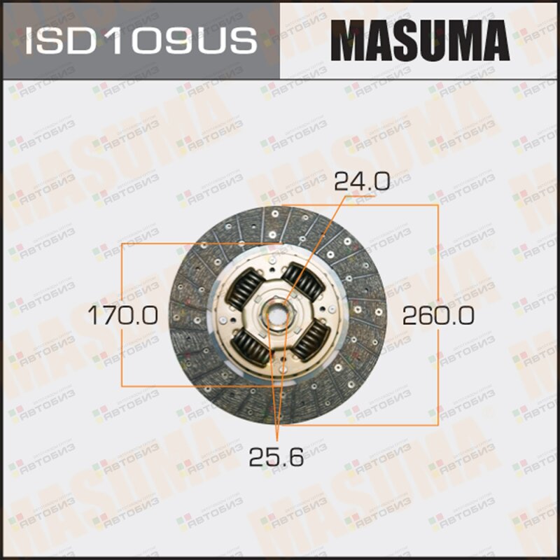Диск сцепления MASUMA 260*170*24*256 (1/5) MASUMA ISD109US