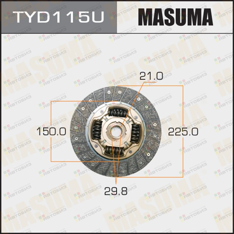 Диск сцепления MASUMA TYD115U