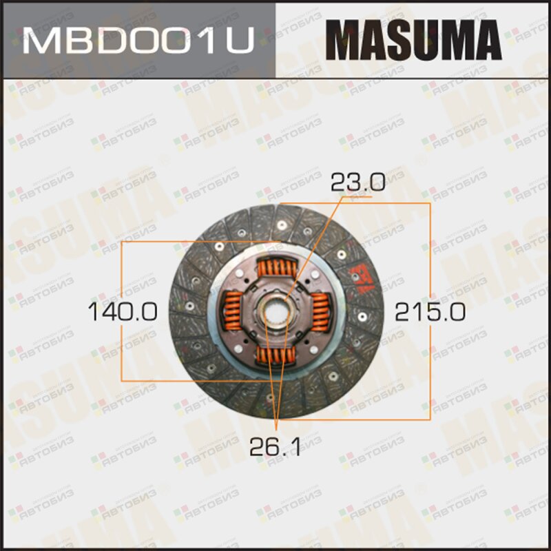 Диск сцепления MASUMA 215*140*23*261 (1/10) MASUMA MBD001U