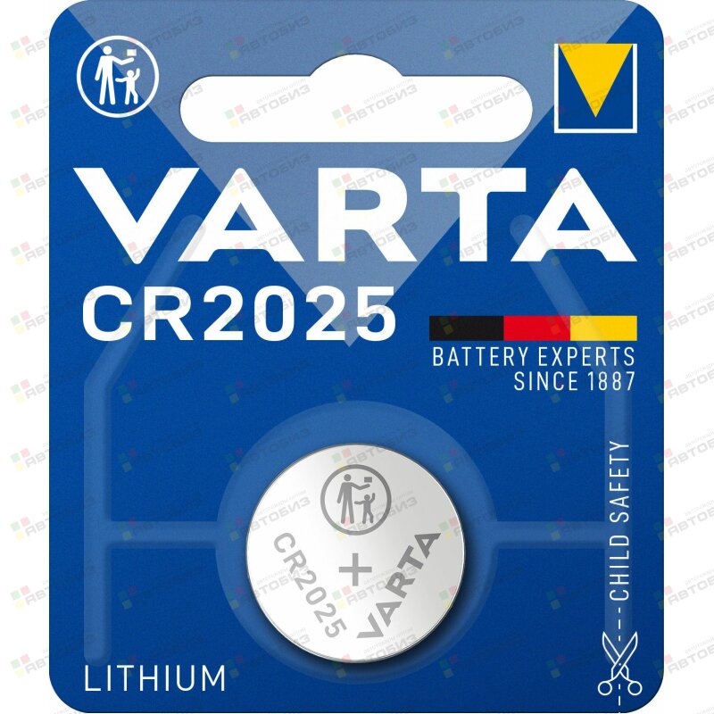 Батарейка  для Сигнал CR 2025 (1/10/100) VARTA 6875