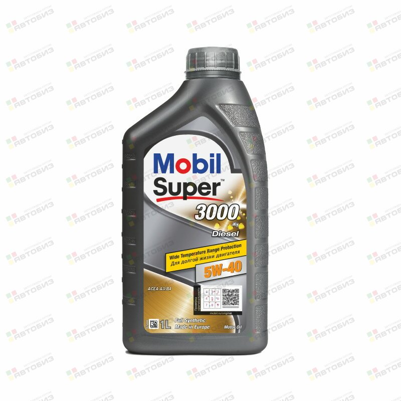 MOBIL Super 3000 X1 Diesel 5W40 CF A3/B3 A3/B4 дизель синтетика 1л (1/12) MOBIL 152573