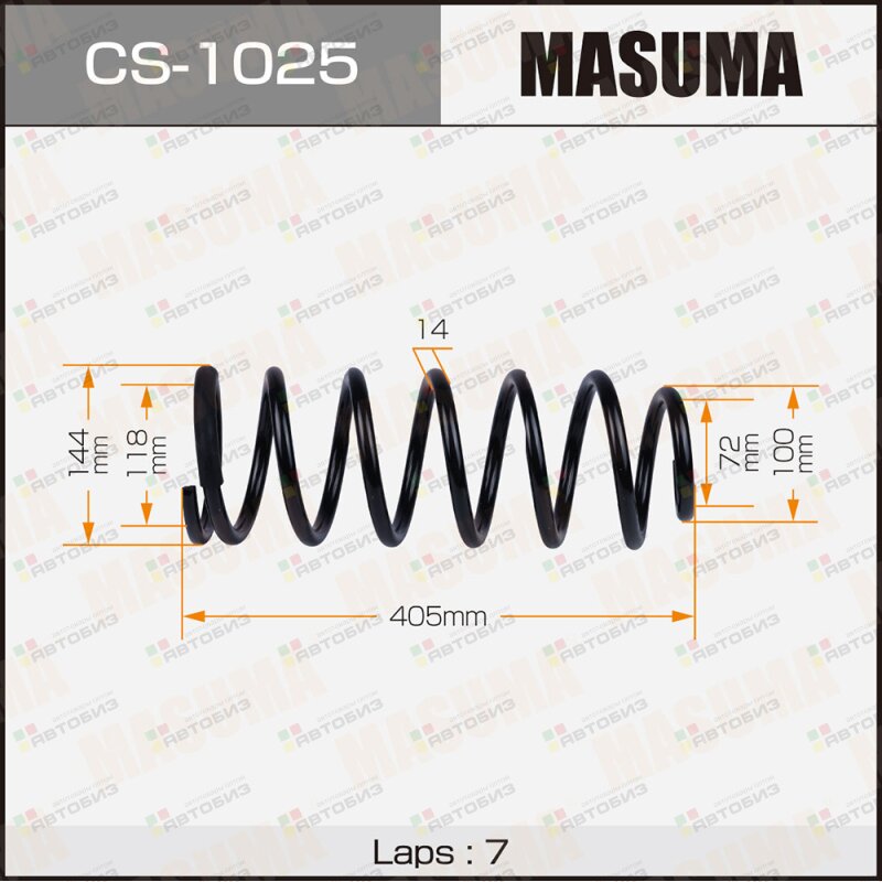 Пружина подвески MASUMA rear HILUX SURF/ KZN185 KDN185 MASUMA CS1025