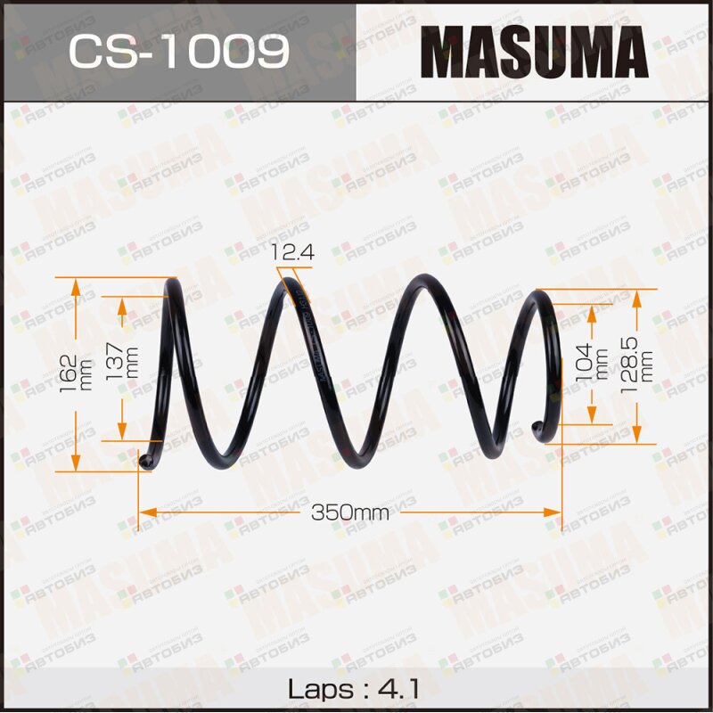 Пружина подвески  front COROLLA/FIELDER/ ZZE122 MASUMA CS1009