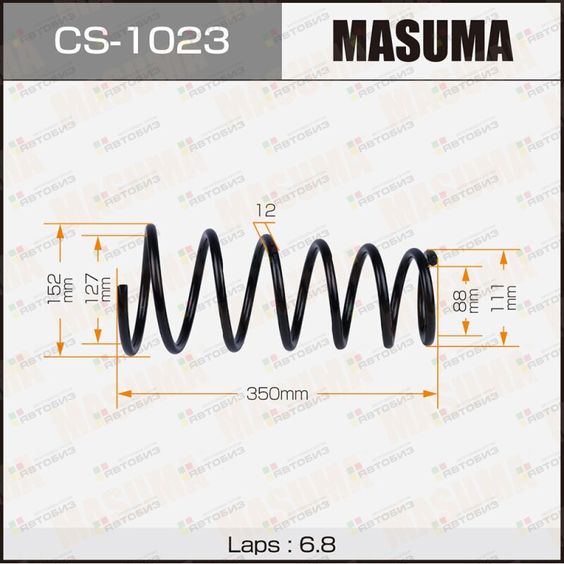 Пружина подвески MASUMA rear COROLLA/ AE101 AE114 MASUMA CS1023