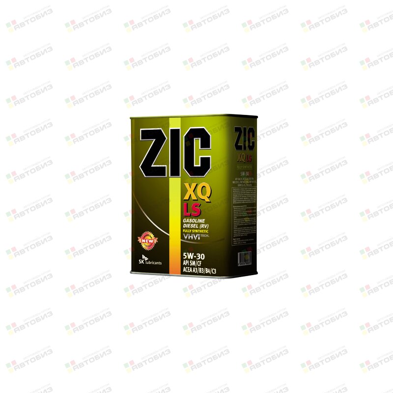 ZIC XQ LS 5w30 SМ/SN/CF 4л (1/4) (бензин/дизель синт) ZIC 163201