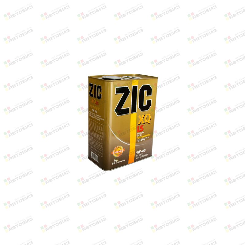 ZIC XQ LS 5w40 SМ/SN/CF 4л (1/4) (бензин/дизель синт) ZIC 163202
