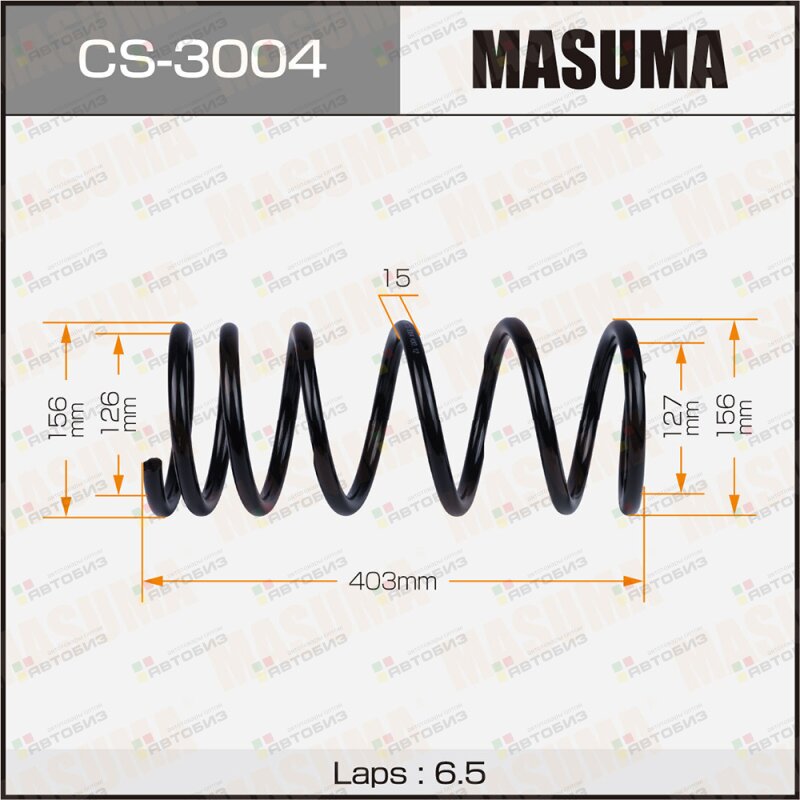 Пружина подвески MASUMA rear DELICA/ PE8W MASUMA CS3004