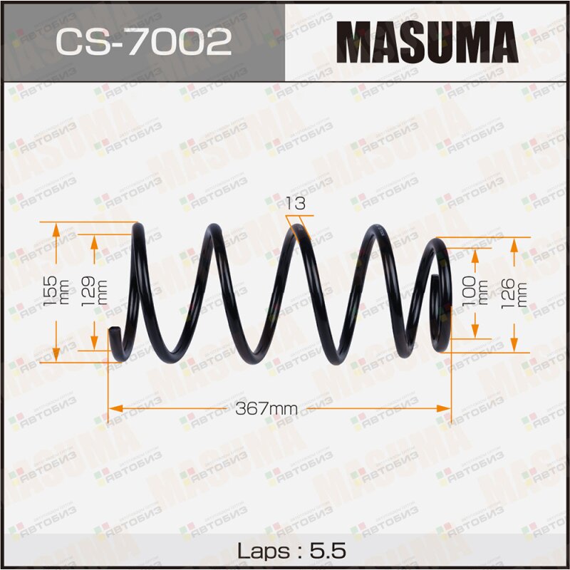 Пружина подвески  rear / SG5 MASUMA CS7002