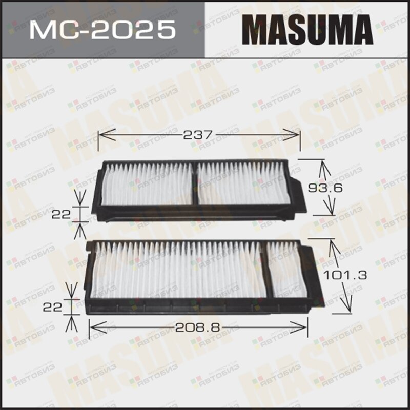 ВОЗДУШНЫЙ ФИЛЬТР САЛОННЫЙ АС- MASUMA (1/40) MASUMA MC2025